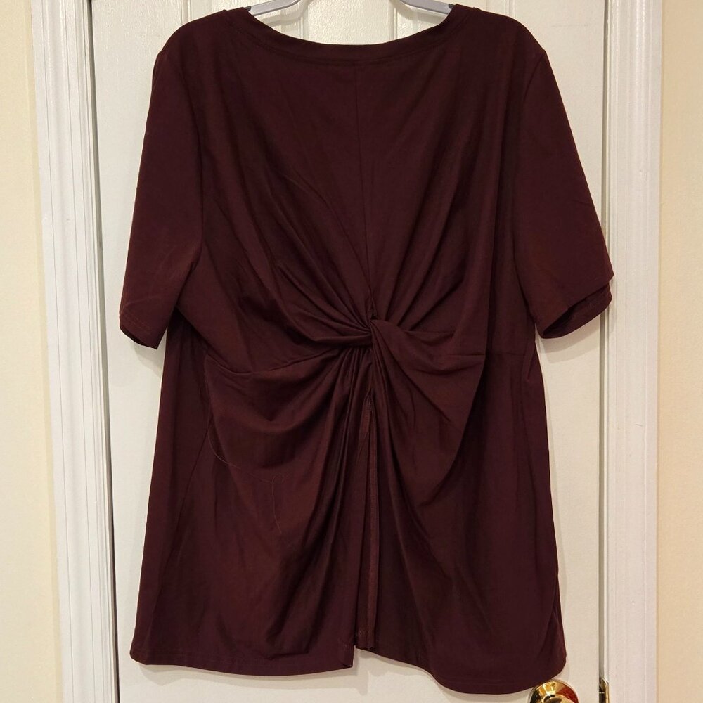 NWT BloomChic burgundy tie-back top - Size 22/24 - Picture 3 of 7
